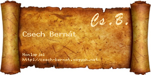 Csech Bernát névjegykártya
